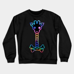 Colorful Psycho giraffe pirate skull Crewneck Sweatshirt